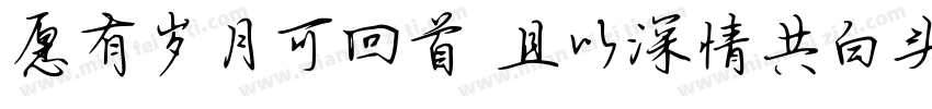 愿有岁月可回首 且以深情共白头字体转换